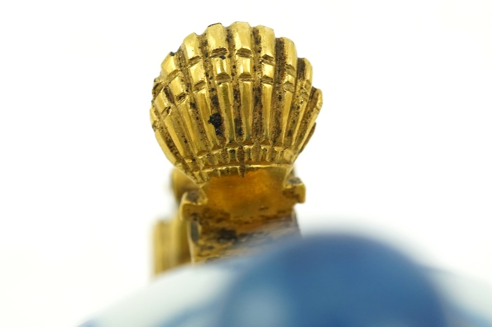 A Chinese miniature blue and white teapot, Kangxi period
